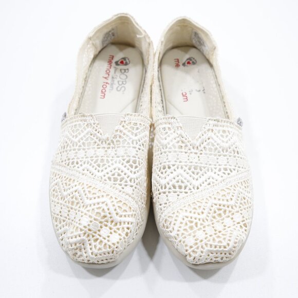 Bobs from Skechers Dream Catcher Ivory Lace Lightweight Slip On Flats - 7.5 - Picture 6 of 7
